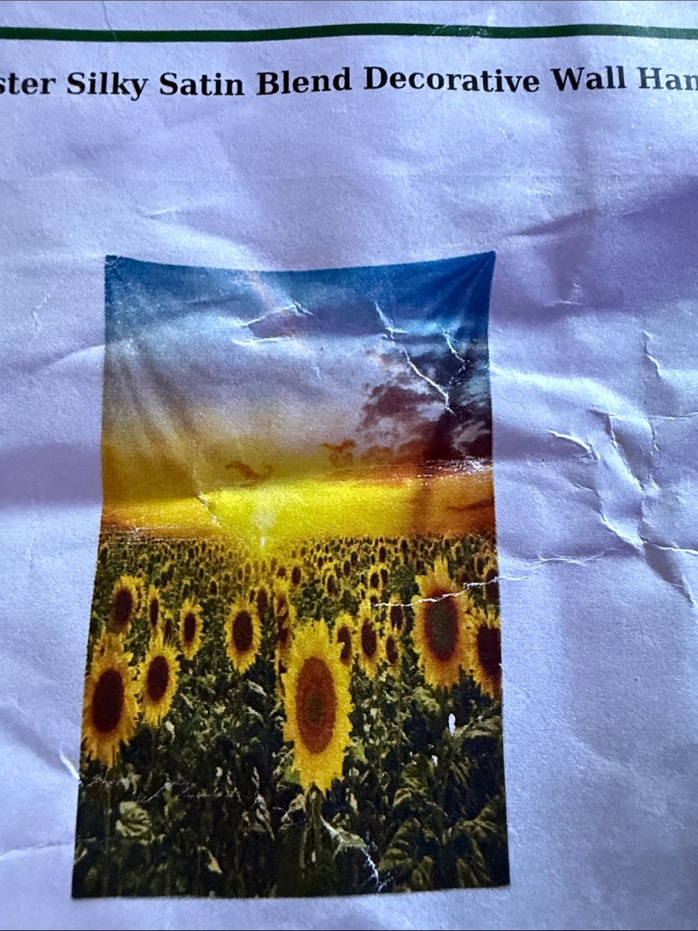 Ambesonne Sunflower Field Tapestry - Yellow, Green, Blue, Brown NIP